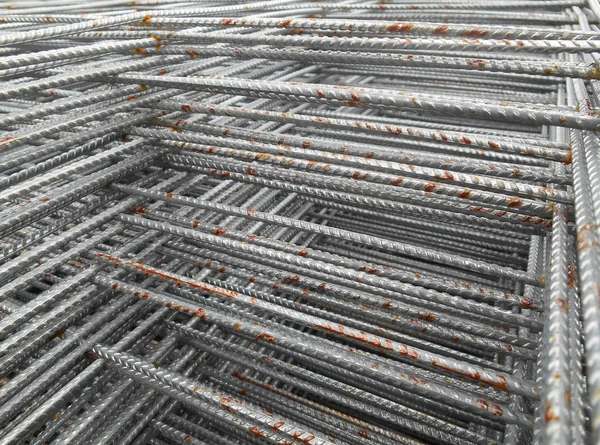 クアラルンプール マレーシア 2017 溶接ワイヤ メッシュ または工事現場の床スラブ構造要素の主要な構造コンポーネントの一部として使用 Brc ファブリック — ストック写真