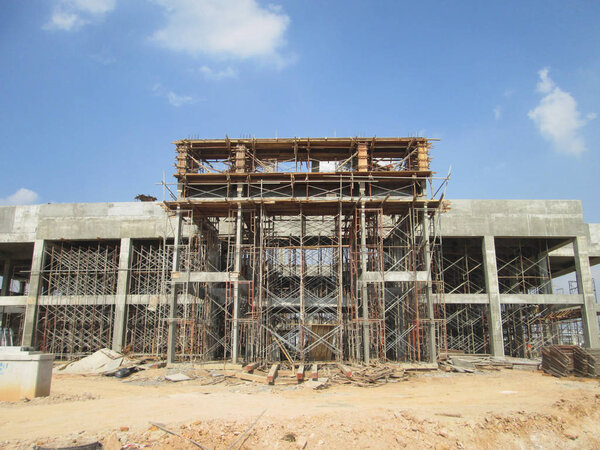 Timber form work commonly made from plywood and timber