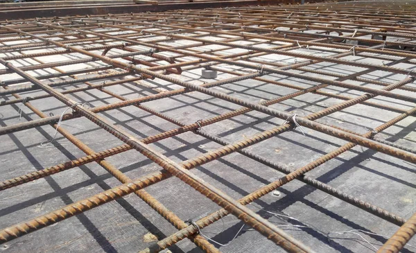 Steel reinforcement bar at construction site. — Stock Photo, Image