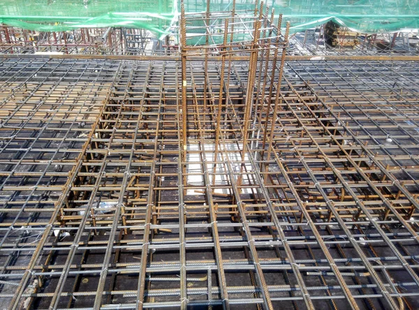 Kuala Lumpur Malaysia January 2017 Steel Reinforcement Bar Construction Site — стоковое фото