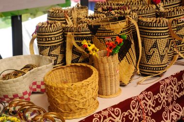 Sarawak'ın etnik el sanatları Malezya.