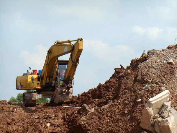 Kuala Lumpur Malasia Febrero 2017 Máquina Excavadoras Una Máquina Construcción — Foto de Stock