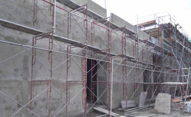 İskele platformu, formu iş ve inşaat sahasında yapısını desteklemek için geçici yapı kullanılan