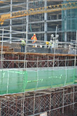  İnşaat alanında devam eden gündüz sırasında 