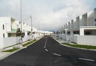 Modern tasarım çift hikaye yüksek maliyet Teras ev Seremban, Malezya.  