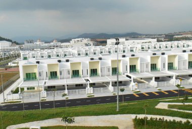 Modern tasarım çift hikaye yüksek maliyet Teras ev Seremban, Malezya.  