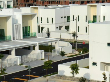 Modern tasarım çift hikaye yüksek maliyet Teras ev Seremban, Malezya.  