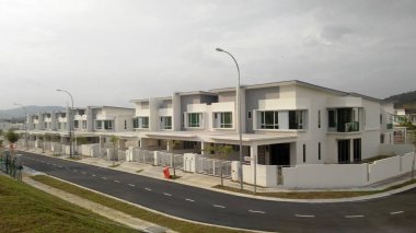 Modern tasarım çift hikaye yüksek maliyet Teras ev Seremban, Malezya.  