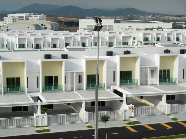 Casa Diseño Moderno Dos Pisos Con Terraza Alto Costo Seremban —  Fotos de Stock