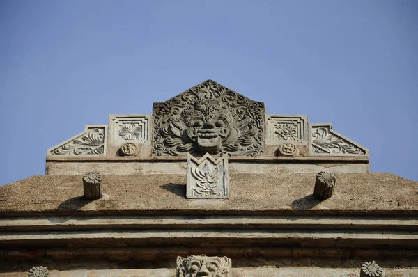 Projeto Trabalho Pedra Detalhe Old Masjid Besar Mataram Kotagede Jogjakarta — Fotografia de Stock