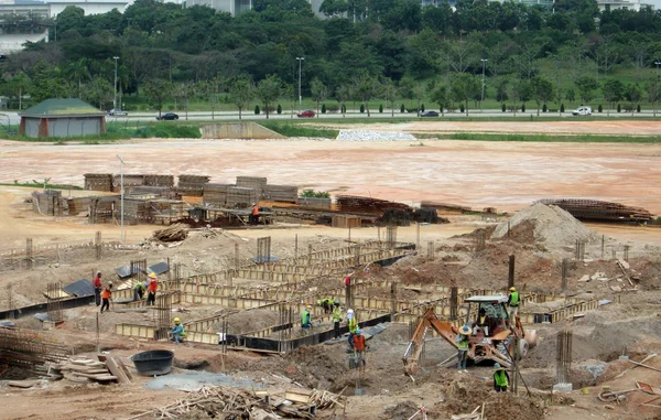 Selangor Malaysia January 2017 Foundation Work Include Building Piling Works — Stock Photo, Image