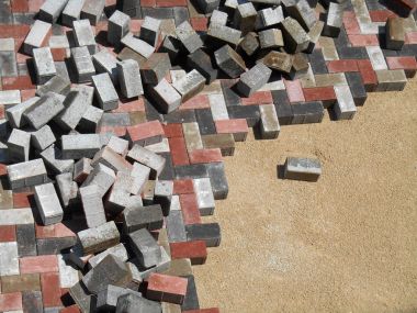 Prekast beton döşeme taş olarak kullanılan tamamlandıktan araç yolu ve yaya geçit için. 