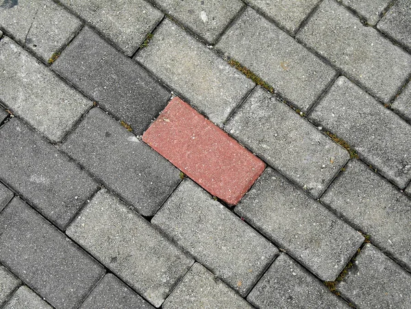 Pavés Béton Préfabriqué Pierre Utilisée Comme Finitions Pour Route Véhicule — Photo