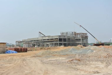 Seremban, Malezya-25 Şubat 2017: şantiye gündüz sırasında Seremban, Malezya sürüyor. Günlük aktivite devam ediyor. 