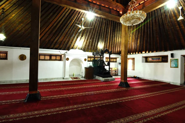 Jogjakarta Indonésie Juin 2014 Intérieur Vieux Masjid Besar Mataram Kotagede — Photo