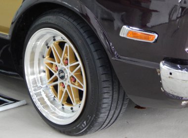 Seremban, Malezya-20 Mayıs 2017: araba parlak spor jantlar spor araba için düzeltme ile tasarım. 