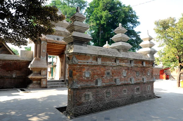 Stone Werk Design Detail Bij Oude Masjid Besar Mataram Kotagede — Stockfoto