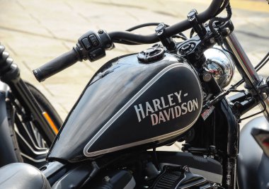 Harley Davidson Motosiklet yakıt tankı tasarım. Bir kısmı kendi yaratıcılığını kullanarak sahibi tarafından yapılan özel. 