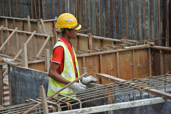 Seremban Malezya Ocak 2017 Gündüz Inşaat Alanında Çalışan Inşaat Işçileri — Stok fotoğraf