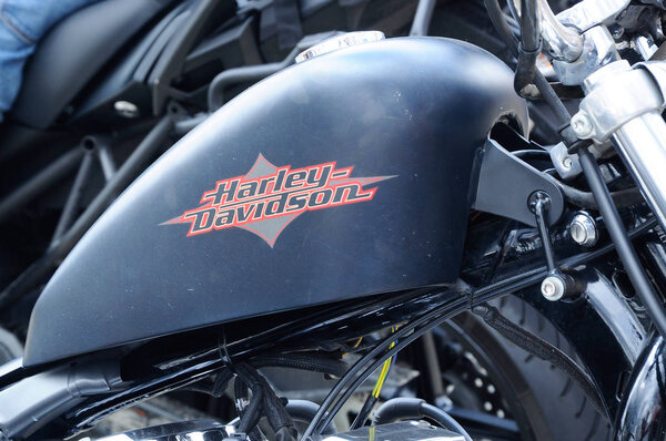 Harley Davidson motorcycle fuel tank design. Some of it is custom made by its owner using his own creativity. 