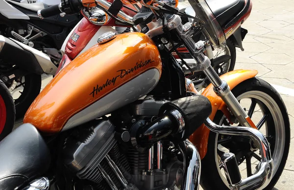 Harley Davidson Diseño Del Tanque Combustible Motocicleta Parte Ella Está — Foto de Stock