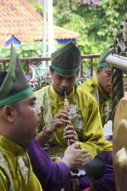Kuala Lumpur, Malezya-17 Şubat 2017: Dikir Barat performans. Kelantan, Malezya'nın devletten bir geleneksel ve popüler performans kökenli olduğunu.