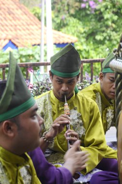 Kuala Lumpur, Malezya-17 Şubat 2017: Dikir Barat performans. Kelantan, Malezya'nın devletten bir geleneksel ve popüler performans kökenli olduğunu.