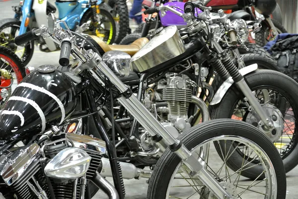 Verzamelen Van Aangepaste Harley Davidson Motorfiets Serdang Selangor Maleisië Bewerkt — Stockfoto