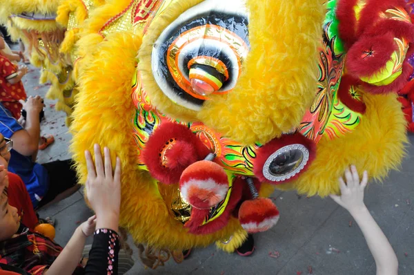 Seremban Malaysia February 2017 Chinese Lion Mask Lion Head Used — Stock Photo, Image