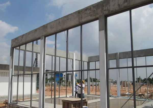 Kuala Lumpur Malaysia July 2017 Casted Concrete Column Construction Site — Stock Photo, Image