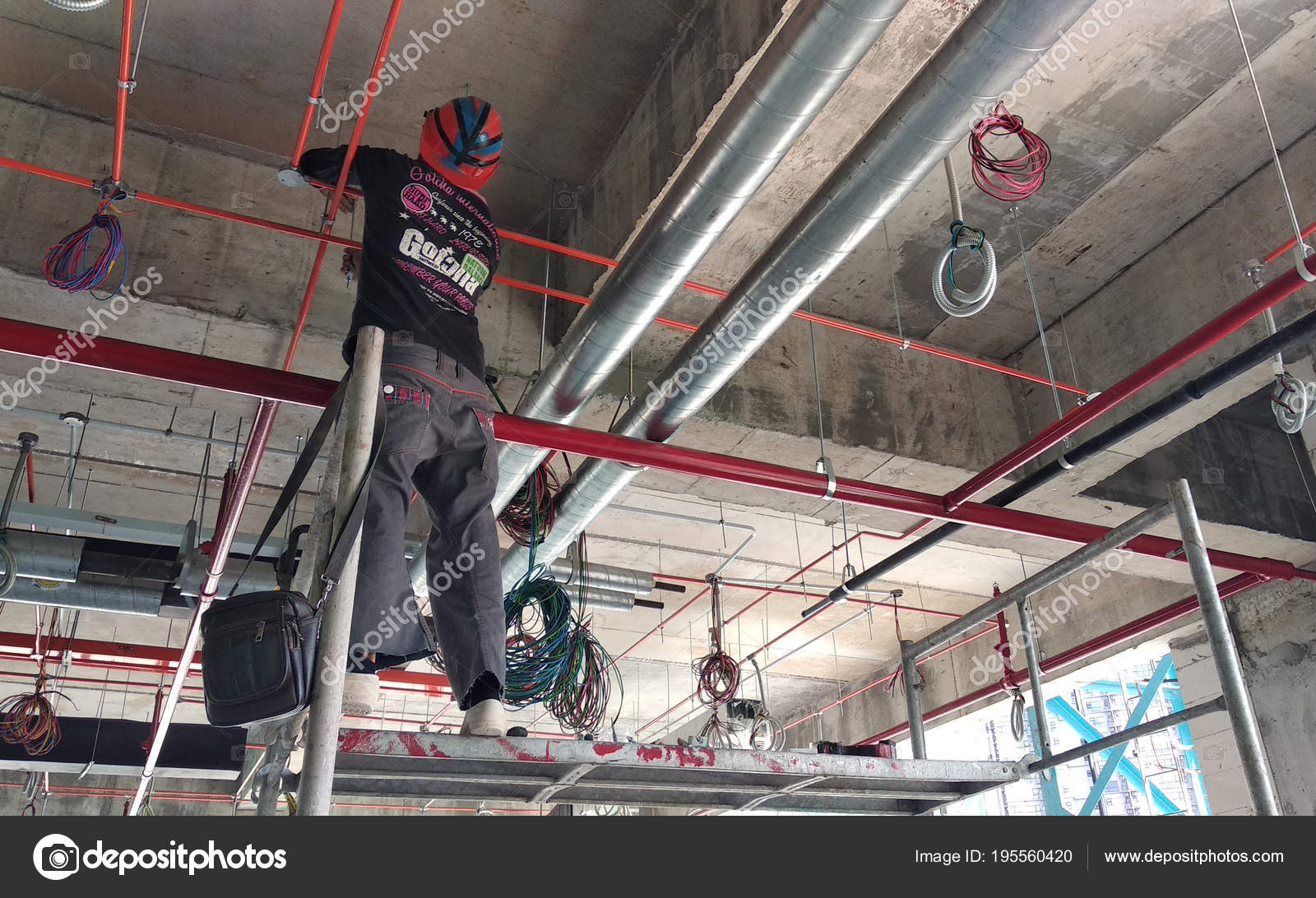 Kuala Lumpur Malaysia July 2017 Trabalhadores Construção ...