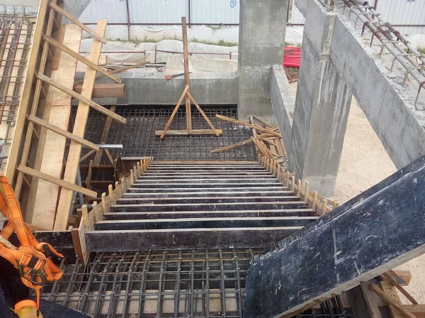 Kuala Lumpur Malaysia Maio 2018 Escadaria Concreto Construção Canteiro Obras — Fotografia de Stock