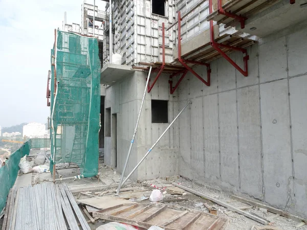 Kuala Lumpur Malezya Temmuz 2017 Nşaat Alanında Yeniden Kullanılabilir Beton — Stok fotoğraf
