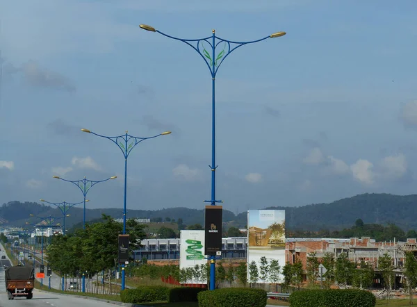 Street Lighting Daytime Purpose Provide Light Night Roads Building Compound — Stock Photo, Image