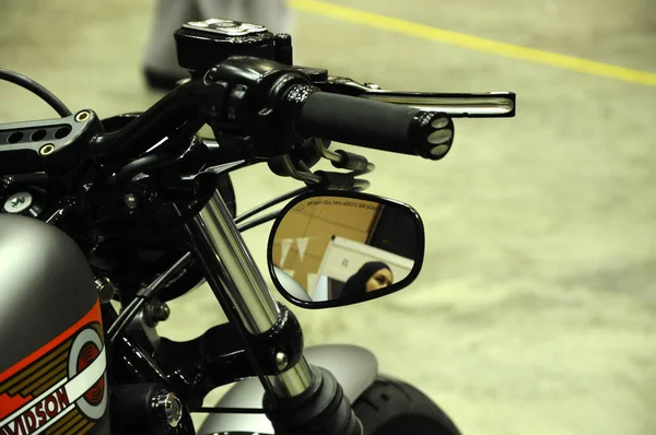 Kuala Lumpur Malasia Marzo 2019 Selectivo Enfocado Manillar Motocicleta Alto —  Fotos de Stock
