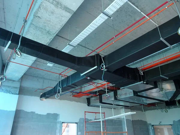 Kuala Lumpur Malaysia April 2018 Installation Air Conditioner Ducting Chiller — ストック写真