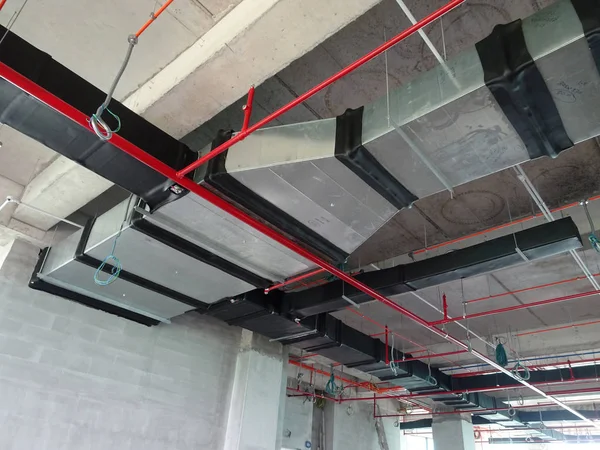 Kuala Lumpur Malaysia April 2018 Installation Air Conditioner Ducting Chiller — ストック写真