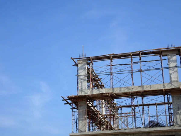 Kuala Lumpur Malaysia Januari 2017 Construção Estrutura Concreto Armado Canteiro — Fotografia de Stock