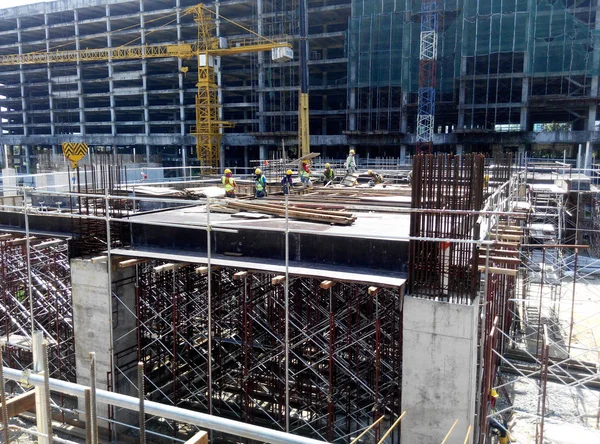 Kuala Lumpur Malaysien Januari 2017 Stahlbetonsäule Als Teil Der Baukonstruktion — Stockfoto