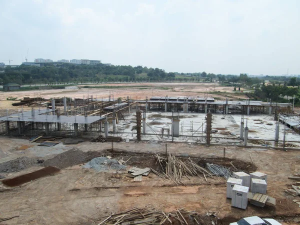 Kuala Lumpur Malaysia Januari 2017 Reinforcement Concrete Column Part Building — Stock Photo, Image