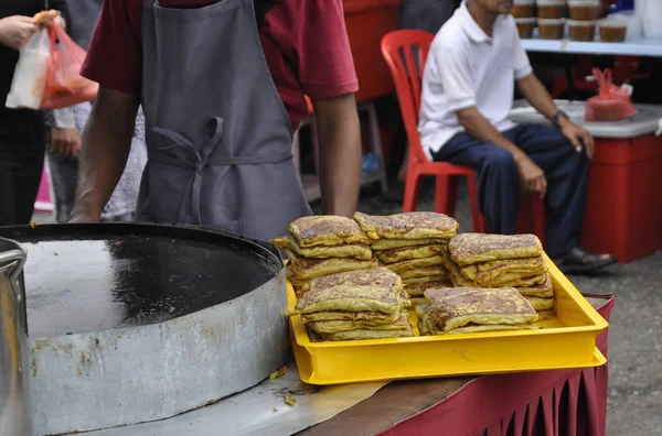 Comida Callejera Malaya Llamada Murtabak Cocinar Por Hawkers Ella Hay —  Fotos de Stock