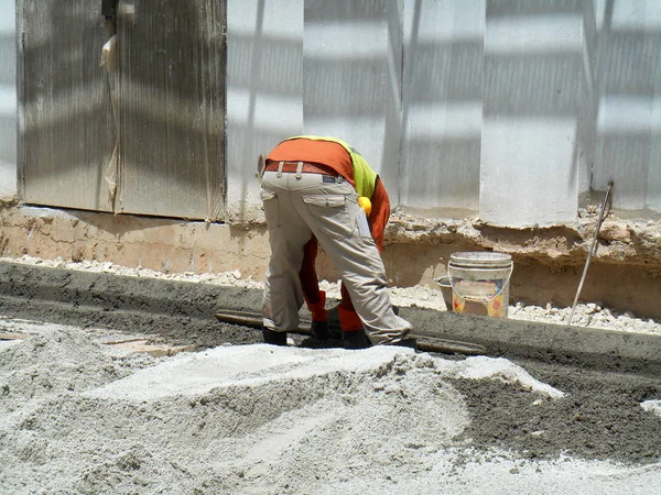 Kuala Lumpur Malaysia May 2017 Construction Workers Creating Concrete Road — Stock Photo, Image