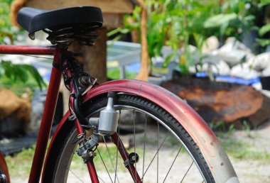 Putrajaya, Malezya-30 Mayıs 2016: eski veya vintage adam Bisiklet Park 