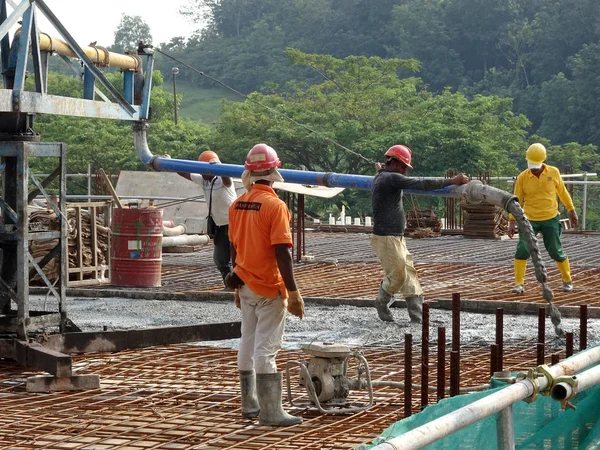 Kuala Lumpur Malaysia Maio 2017 Grupo Trabalhadores Construção Civil Que — Fotografia de Stock