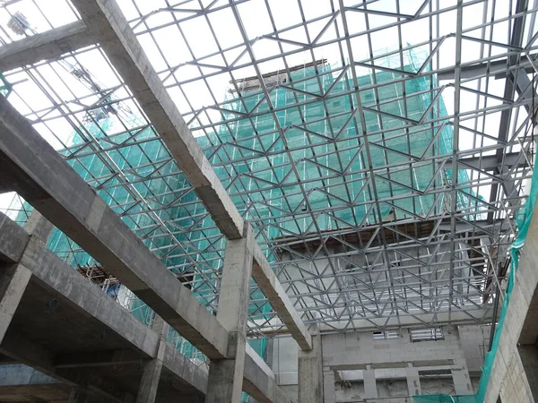 Kuala Lumpur Malaysia June 2019 Lightweight Roof Trusses Construction Construction — 스톡 사진