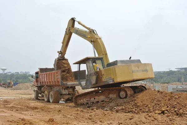 Selangor Malaysia August 2016 Excavators Machine Heavy Construction Machine Used — Stock Photo, Image