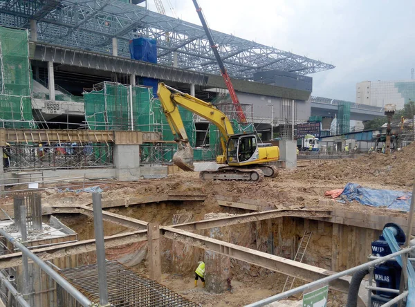 Selangor Malaysia August 2016 Excavators Machine Heavy Construction Machine Used — Stock Photo, Image