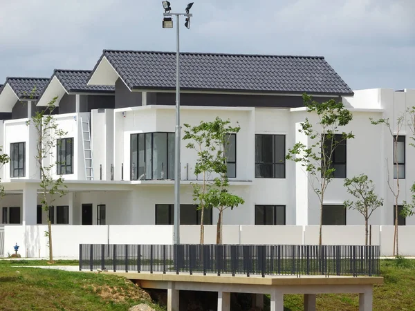 Seremban Malaysia June 2019 New Double Story Luxury Terrace House — Stock Photo, Image