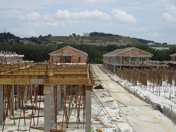 Seremban Μαλαισία Ιουνίου 2019 Νέα Διώροφη Πολυτελής Βεράντα Υπό Κατασκευή — Φωτογραφία Αρχείου