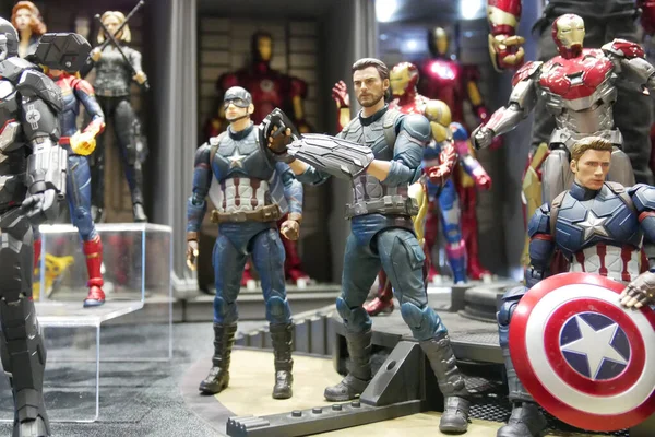 Kuala Lumpur Malezja Czerwca Fikcyjna Postać Bohatera Captain America Komiksów — Zdjęcie stockowe